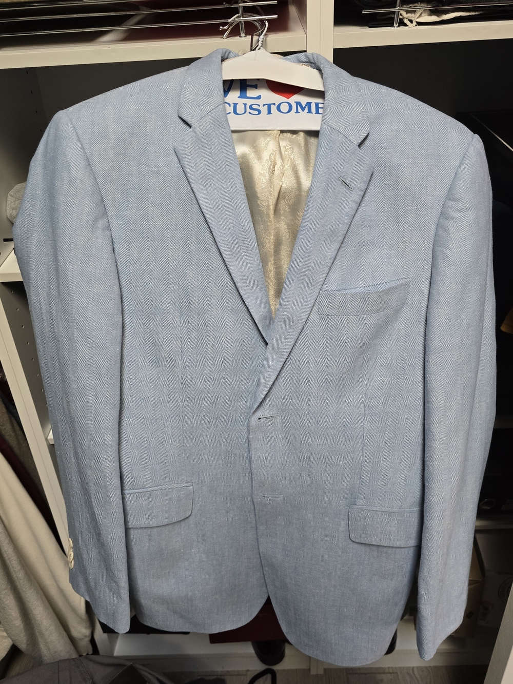 Sand 40R Light Blue Men's Sport Coat Blazer